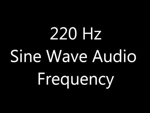 220 Hz Sine Wave Sound Frequency Tone one octave below A440