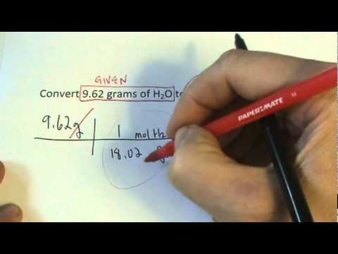 How to Convert Grams to Moles:  An Example