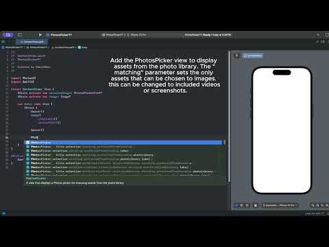 How to add a photo picker in SwiftUI!