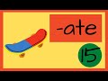 Word Families Set 15 ate Magic E Phonics Teach Your Child To Read with Common Word Endings