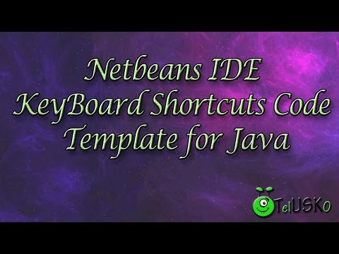 Netbeans IDE KeyBoard Shortcuts Code Template for Java