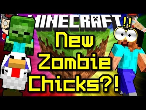 Minecraft New ZOMBIE CHICKS in 13w49a Snapshot!