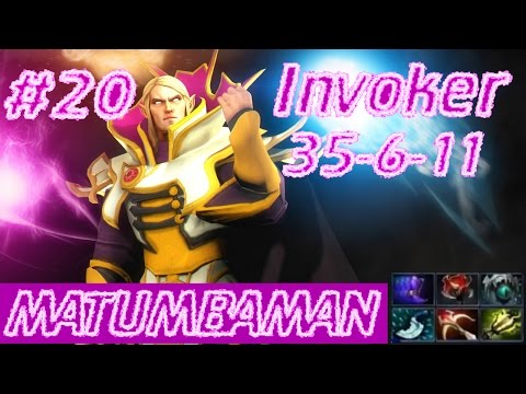 #20 Dota2 Top MMR- MATUMBAMAN plays Invoker - (35-6-11) - Full game