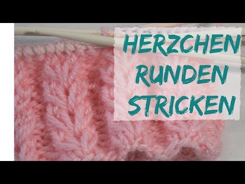 Heart rib pattern in rounds, sock pattern