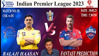 TATA  IPL T20,  2023  – Match NO-55  , CSK vs DC  , Balaji Haasan