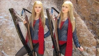 DOCTOR WHO Theme - Harp Twins - Camille and Kennerly