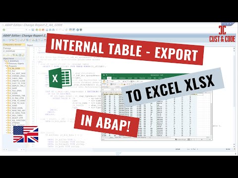 Export an Internal Table to Excel - in ABAP [english]