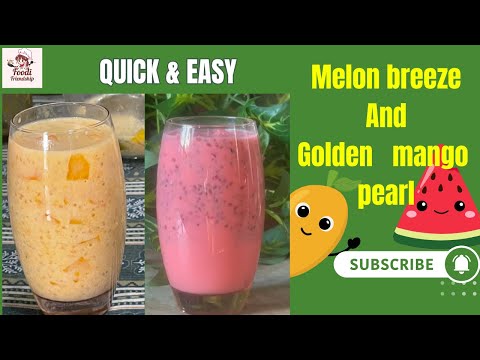 "Melon Breeze & Golden Mango Pearl | Refreshing Summer Drinks Recipe 2025 | Easy & Delicious"
