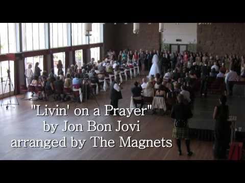 Wedding flash mob like Love Actually - Livin' on a Prayer