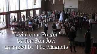 Wedding flash mob like Love Actually - Livin' on a Prayer