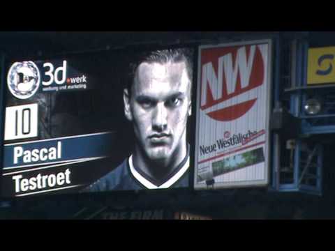 DSC Arminia - Cottbus 04.04.2015 Mannschaftsaufstellung und Hymne