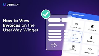 How to view invoices on the UserWay widget