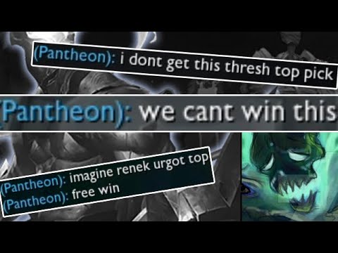 NEVER GIVE UP on THRESH TOP - Thresh Top vs Tahm feat. Angry Pantheon - League of Legends Off Meta