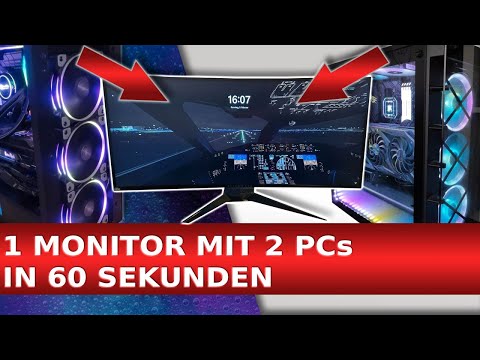 1 MONITOR 2 PC  🆗 Laptop und Pc an einem Monitor, einfach umschalten! Anleitung (Deutsch)