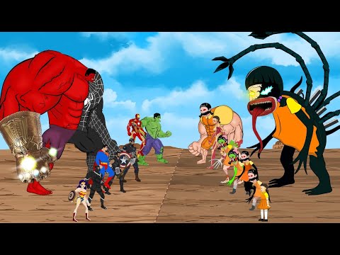 HULK & SPIDER MAN vs GIANT - Squid Game: Returning from the Dead SECRET -FUNNY | SUPER HEROES MOVIES