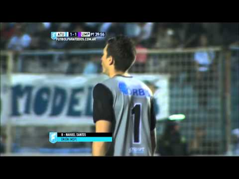 Gol de Santos. Atlético Tucumán 1 - Unión (MdP) 1. Fecha 19. Primera B Nacional 2015. FPT.