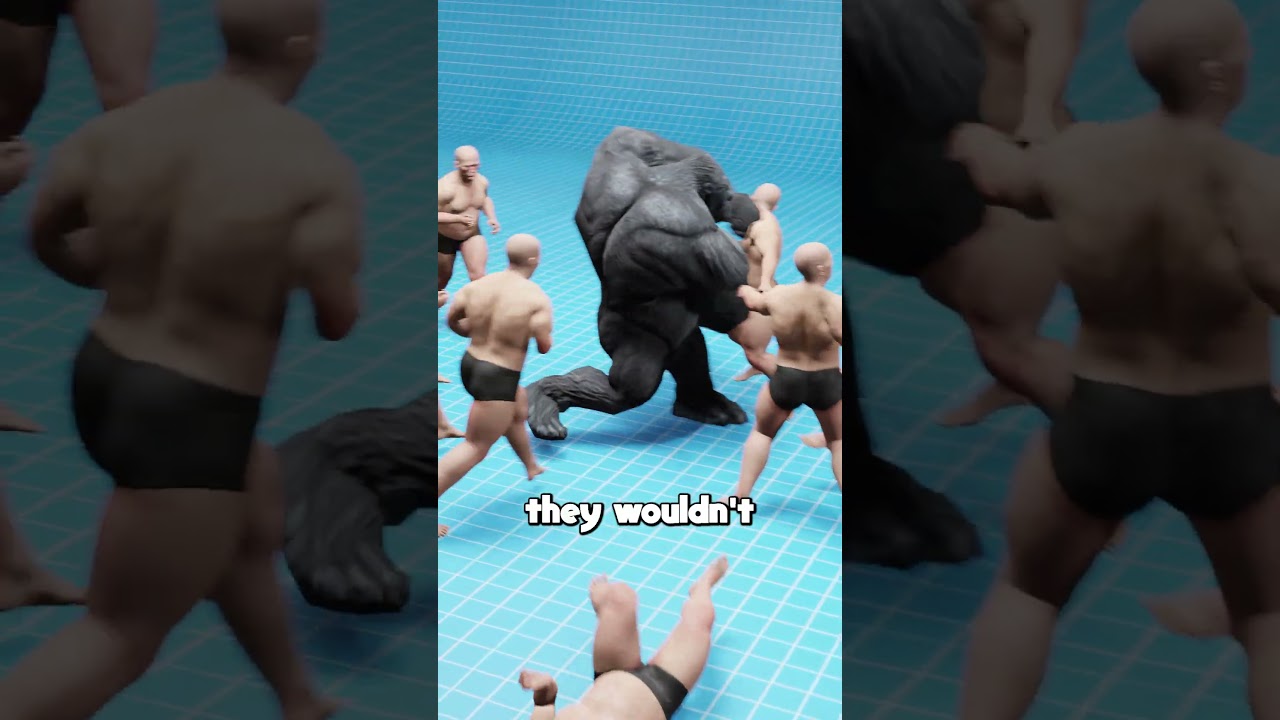 100 Men Vs 1 Gorilla - 3D Animation