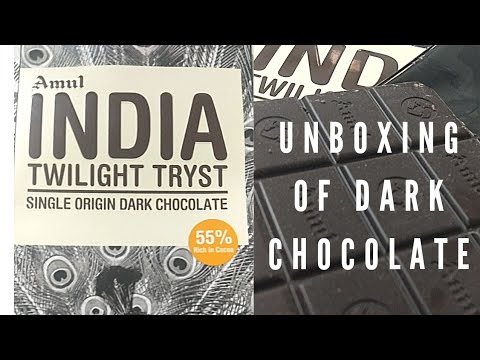 AMUL INDIA TWILIGHT TRYST 55% DARK CHOCOLATE  || UNBOXING ||