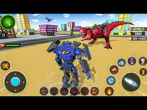 Dino Robot Transformation Car Bike Jet Game 2026 Mage Dinosaur Fight - Android Gameplay