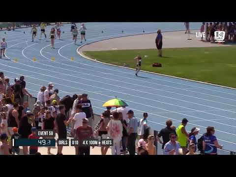 GIRLS U10 4X100M HEAT 3 - 2017 SUBWAY STATE RELAY CHAMPIONSHIPS // LAVicTV