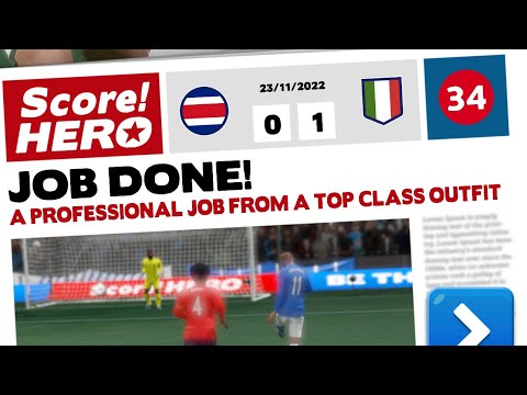 Score! Hero 2023 - World Hero - Level 34 - Costa Rica Vs. Italy