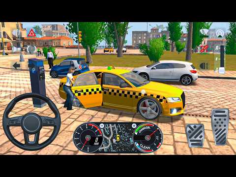 Taxi Driving Simulator 3D 2026: New car city driving vs bicycle 😍 - Taxi android gameplay