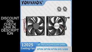Download the video "Double Ball 120x120x25mm Cooling Fan DC 5V 12V 24V 48V 12cm 120mm Cooler Fan 12025 Computer Case Fan"