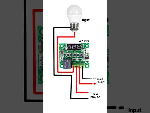W 1209 temperature controller connection #temperature #controller #shorts