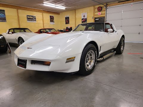 1981 White Corvette Cinnabar Interior T-Top Video