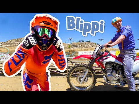 Blippi Explores a Motorcycle | Dirt Bikes for Children | Blippi Visits | Educational Videos For Kids