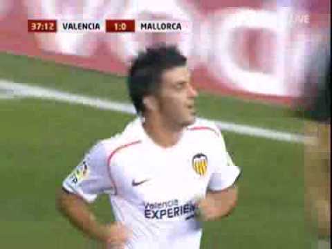 Liga 2009 : J01 : Valence - Majorque : 3-0