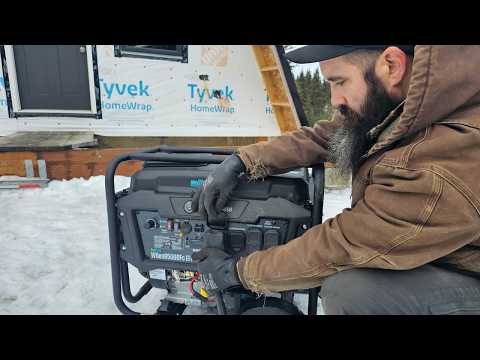 Powering Our Off-Grid Cabin with a New EFI Generator | Alaska Snowstorm