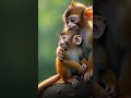 Cute baby monkey and mother monkey love 💘 💖 #cute #fypシ #foryou #fyp #viral #viralvideo