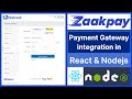 Zaakpay Payment Gateway Integration in React and Nodejs | Hindi | Mobikwik Integration in Nodejs