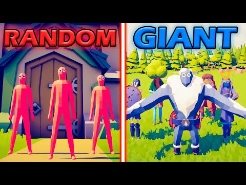 GIANT UNITS TEAM vs RANDOM UNITS TEAM - Totally Accurate Battle Simulator | TABS
