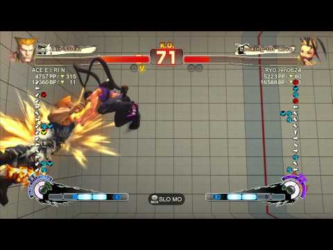 SSF4 AE 2012: ACE E I RI N (Guile) vs RYO ren0624 (Ibuki) - Xbox Live Ranked Match