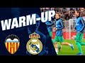 Real Madrid warm-up ahead of Valencia