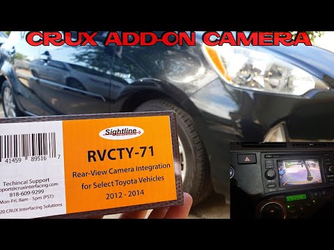 **2013 Prius C** DIY: Crux OEM backup camera add on to Factory Screen