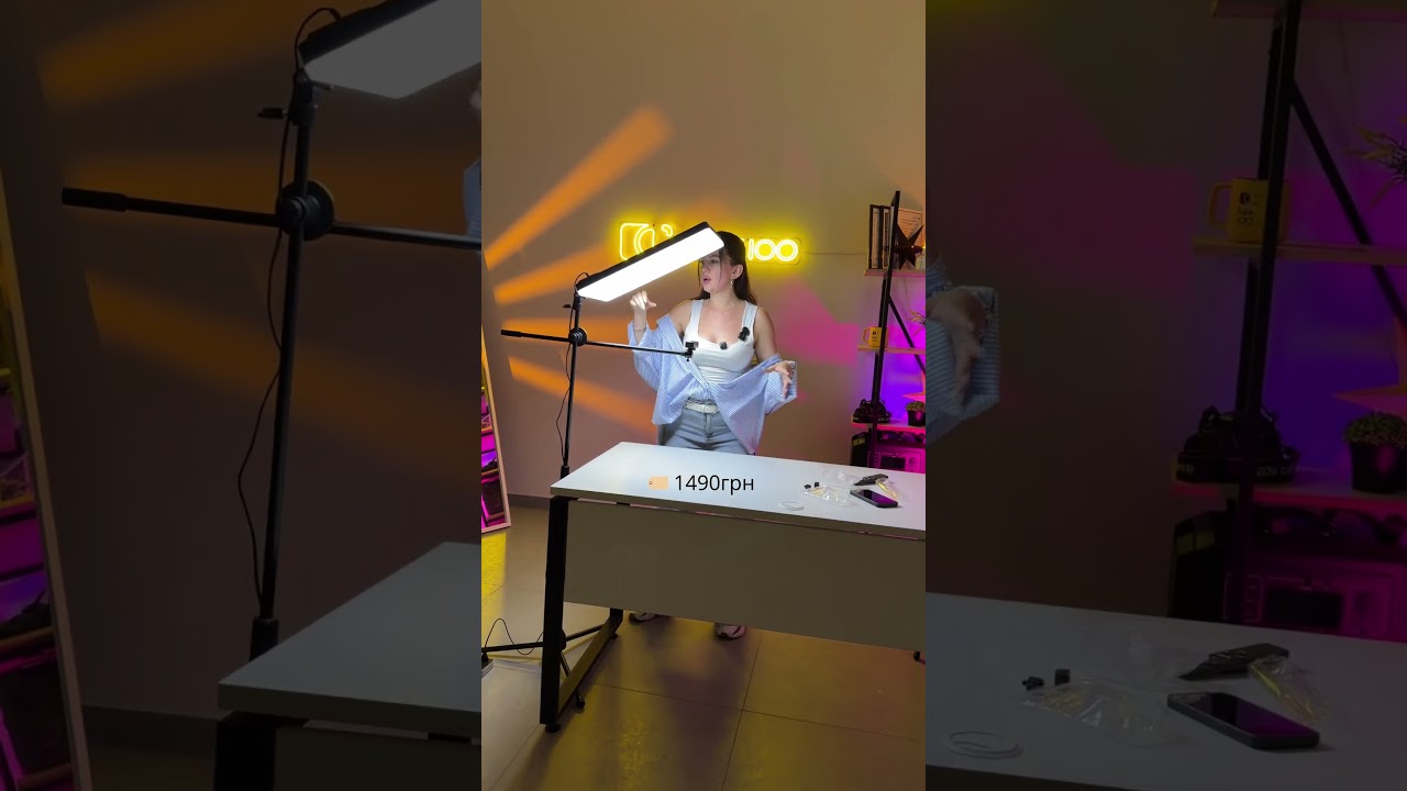 Штатив-журавль 190 см для предметной съемки с большой LED-панелью RL-24 95W