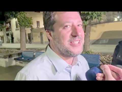 Matteo Salvini a Sesto Fiorentino per sostenere Daniele Brunori