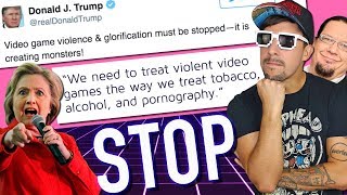 BLAMING VIDEO GAMES FOR GUN VIOLENCE! 3 TIMES MEDIA TRIED TO STOP GAMING  - TRUMP BLAMES VIDEO GAMES