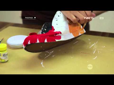 Pagi Pagi 16 September 2015 - Handcraft Pot Unik dari Sepatu Bekas