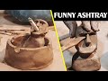 Funny Ashtray || How To Make Simple Pottery