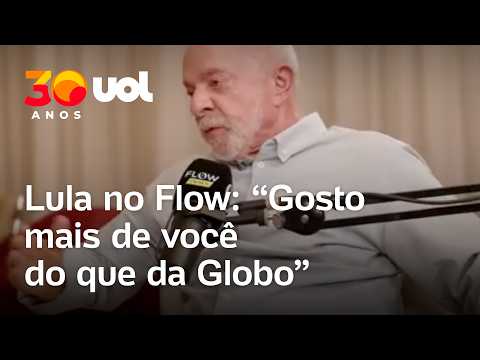 Lula no Flow: ‘Gosto mais de você do que da Globo’, diz presidente sobre ausência em debate