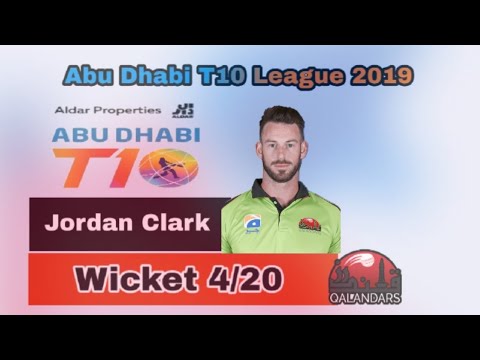 #AbuDhabiT10League2019 Jordan Clark | Wicket 4/20