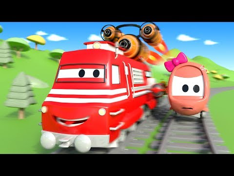 Vláček Troy a Závod  ve Městě Aut / Animák o autech a náklaďácích pro děti Závod