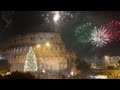 Rome Celebrates New Year With Fireworks River Dive