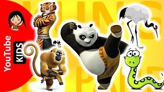 Kung Fu Panda finger family | Po, Monkey, Tigress, Shifu | Nursery Rhymes for children