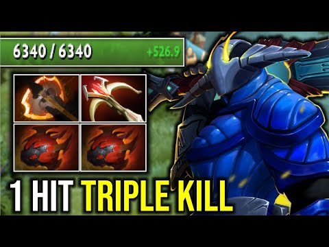 1 HIT TRIPLE KILL..!! 2x Heart + God Strength Sven Unstopoble Rampage 7.21d | Dota 2