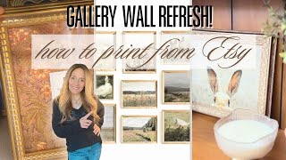 SPRING GALLERY WALL! | HOW TO PRINT FROM ETSY | SPRING WALL DECOR
